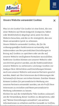 Vorschau der mobilen Webseite www.minusl.de, MinusL