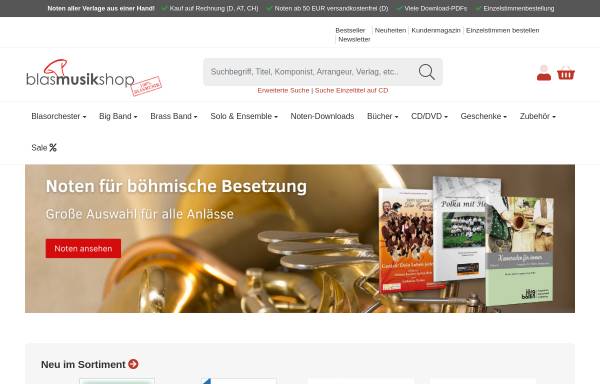 Vorschau von www.blasmusik-shop.de, DVO Druck und Verlag Obermayer GmbH