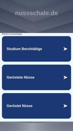 Vorschau der mobilen Webseite www.nussschale.de, Die Nussschale