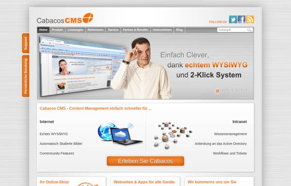 Vorschau von www.cabacos-cms.de, Cabacos CMS