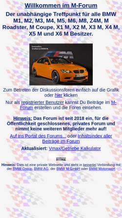 Vorschau der mobilen Webseite www.m5-forum.de, BMW M5-Forum