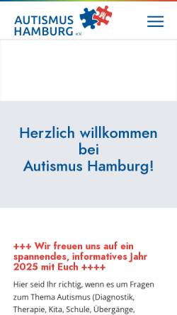Vorschau der mobilen Webseite www.autismushamburg.de, Autismus Hamburg