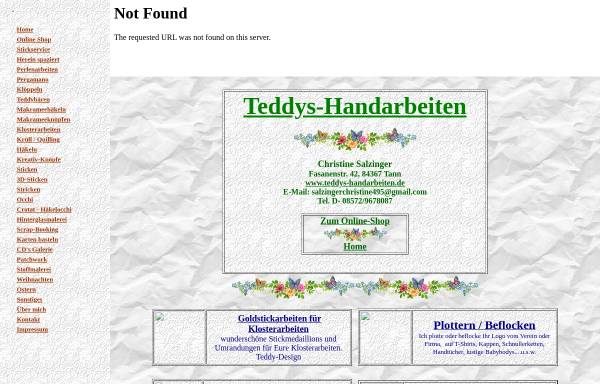 Vorschau von www.teddys-handarbeiten.de, Teddys-Handarbeiten