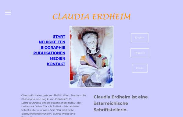 Vorschau von www.erdheim.at, Claudia Erdheim