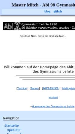 Vorschau der mobilen Webseite www.cgarbs.de, Lehrte - Leo-Baeck-Gymnasium