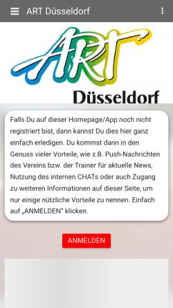 Vorschau der mobilen Webseite art-duesseldorf.de, Allgemeiner Rather Turnverein 77/90