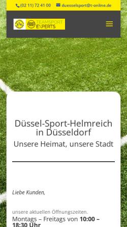 Vorschau der mobilen Webseite www.duessel-sport-helmreich.de, Düssel-Sport Helmreich GmbH
