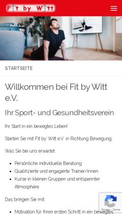 Vorschau der mobilen Webseite fit-by-witt.de, Fit by Witt e.V.