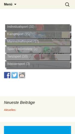 Vorschau der mobilen Webseite www.uni-duesseldorf.de, Hochschulsport