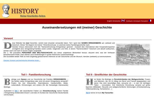 Vorschau von www.dringenberg-history.de, Dringenberg