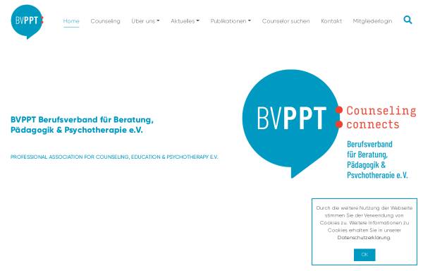 Vorschau von www.bvppt.de, Berufsverband für Beratung, Pädagogik & Psychotherapie (BVPPT)