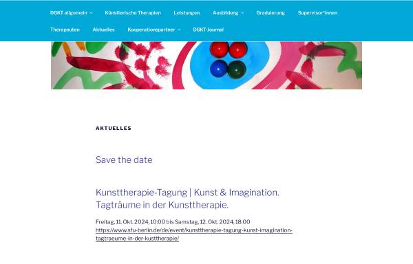 Vorschau von www.dgkt.de, Deutsche Gesellschaft für künstlerische Therapieformen