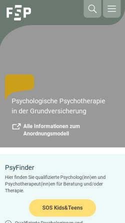 Vorschau der mobilen Webseite www.psychologie.ch, Föderation der Schweizer Psychologinnen und Psychologen (FSP)