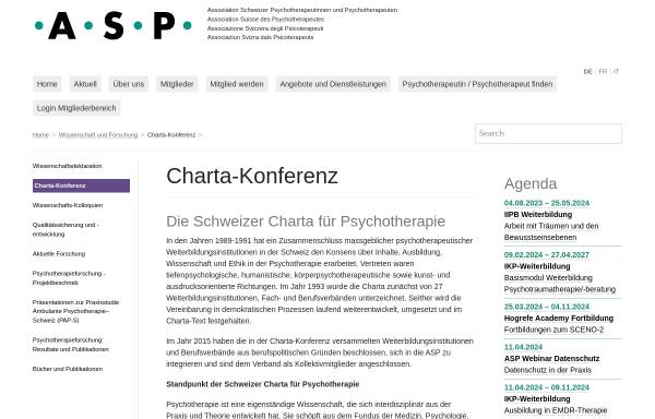 Vorschau von www.psychotherapiecharta.ch, Schweizer Charta für Psychotherapie
