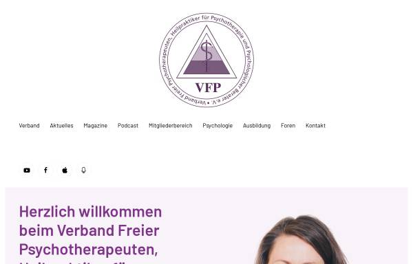 Vorschau von www.vfp.de, Verband Freier Psychotherapeuten, Heilpraktiker für Psychotherapie und Psychologischer Berater e.V.