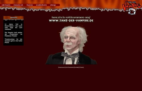 Vorschau von www.tanz-der-vampire.de, Musicalland - Michael Gercken