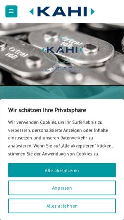 Vorschau der mobilen Webseite kb-chains.de, KAHI-Antriebstechnik GmbH