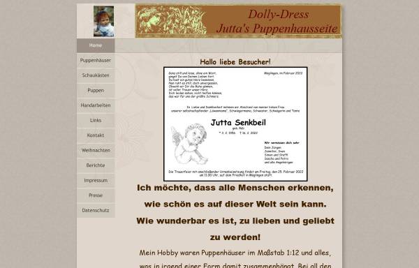 Vorschau von dolly-dress.de, Juttas Puppenhauspage