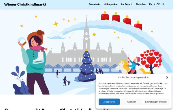 Vorschau von www.christkindlmarkt.at, Wiener Adventzauber!