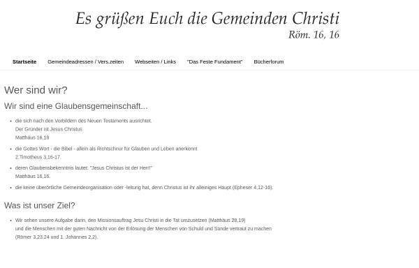 Vorschau von www.gemeinde-christi.de, Gemeinden Christi in Deutschland