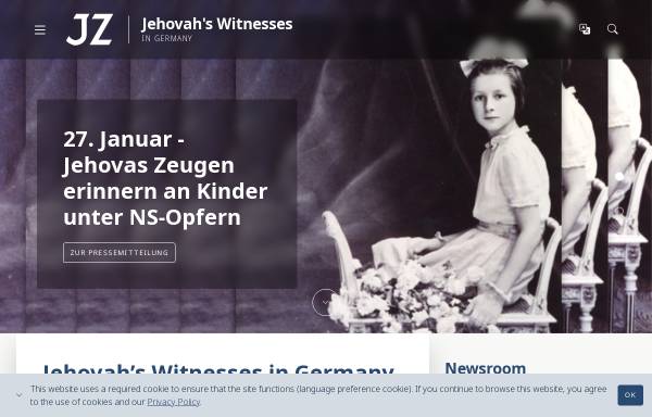 Vorschau von www.jehovaszeugen.de, Religionsgemeinschaft der Zeugen Jehovas in Deutschland, e. V.