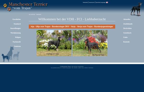 Vorschau von www.manchester-terrier-vom-trajan.de, Vom Trajan