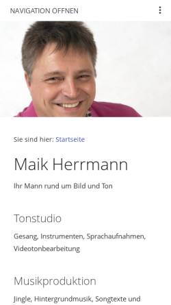 Vorschau der mobilen Webseite www.maik-herrmann.com, Herrmann, Maik