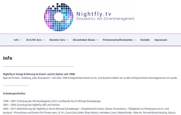 Vorschau von www.nightfly.tv, Nightfly Design- und Eventmanagement