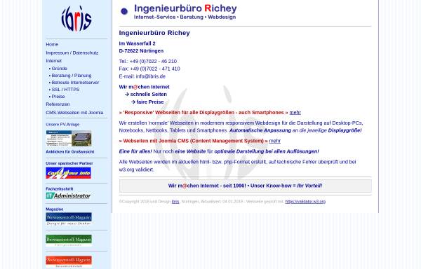 Vorschau von ibris.richey-web.de, Ingenieurbüro Manfred Richey
