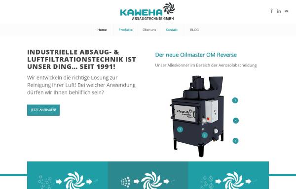Vorschau von www.kaweha.de, KAWEHA & HEAB Absaugsysteme GmbH