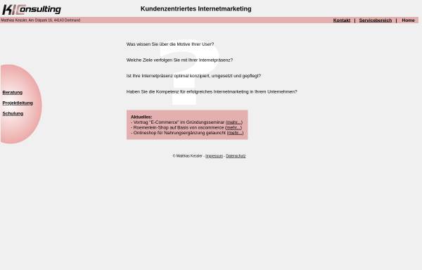 Vorschau von www.kiconsulting.de, Kessler Internet Consulting
