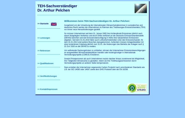 Vorschau von www.teh-sachverstaendiger.de, TEH-Sachverständiger Dr. Arthur Pelchen