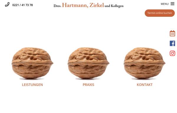 Vorschau von www.hartmann-zirkel.de, Drs. Hartmann, Zirkel & Kollegen, Privatärztliche Zahnarztpraxis