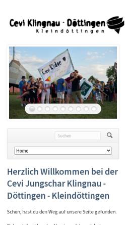Vorschau der mobilen Webseite www.cevi-klidoe.ch, Cevi Klingnau - Döttingen - Kleindöttingen