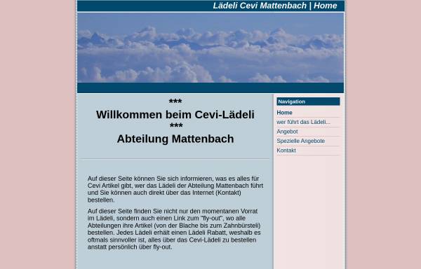 Vorschau von www.gratis-webserver.de, Cevi Mattenbach