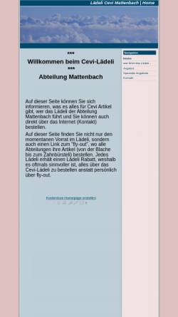 Vorschau der mobilen Webseite www.gratis-webserver.de, Cevi Mattenbach
