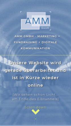 Vorschau der mobilen Webseite www.amm-gmbh.de, AMM GmbH