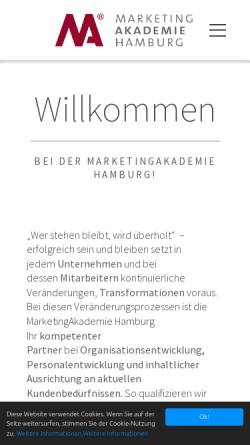 Vorschau der mobilen Webseite www.marketingakademie.de, Marketing Akademie Hamburg