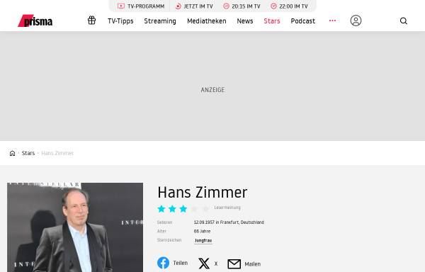 Prisma-Online: Hans Zimmer