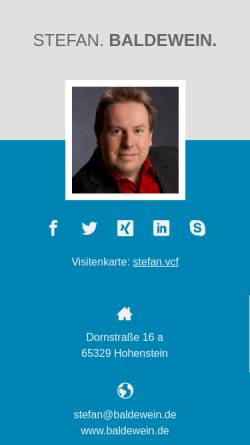 Vorschau der mobilen Webseite www.baldewein.de, Stefan Baldewein