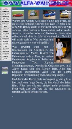Vorschau der mobilen Webseite alfa-wahnsinn.de, Alfa-Wahnsinn.de
