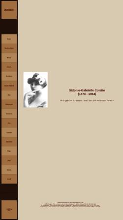 Vorschau der mobilen Webseite www.dichterinnen.de, Colette, Sidonie-Gabrielle (1873 - 1954)
