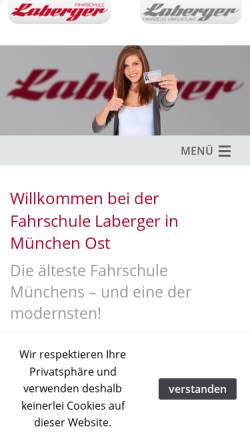 Vorschau der mobilen Webseite www.fahrschule-laberger.de, Laberger Versehrtengeräte GmbH