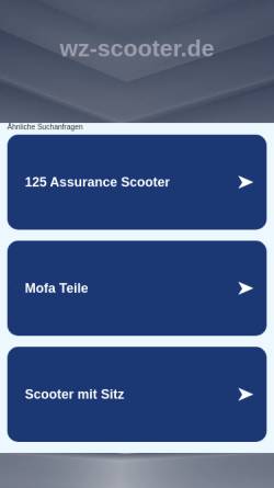 Vorschau der mobilen Webseite www.wz-scooter.de, WZ Scooter Vertriebs GmbH -