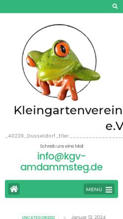 Vorschau der mobilen Webseite www.kgv-daueranlage-amdammsteg.de, Kleingarten-Daueranlage 