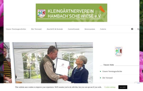 Vorschau von www.hambachsche-wiese.de, Kleingärtnerverein Hambach'sche Wiese e.V.