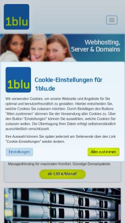 Vorschau der mobilen Webseite www.1blu.de, 1blu-eShop