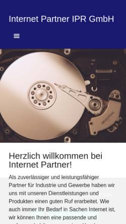 Vorschau der mobilen Webseite www.iprs.de, internet Partner IPR GmbH