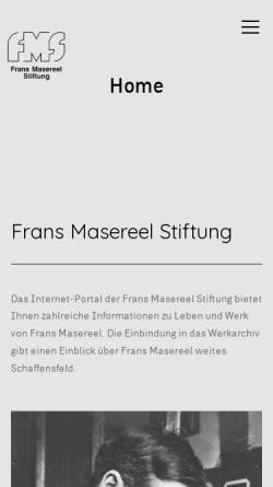Vorschau der mobilen Webseite www.frans-masereel.de, Masereel, Frans (1889-1972)