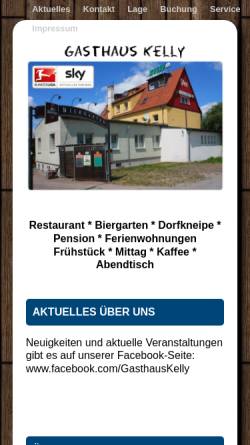 Vorschau der mobilen Webseite gasthaus-kelly.de, Gasthaus Kelly